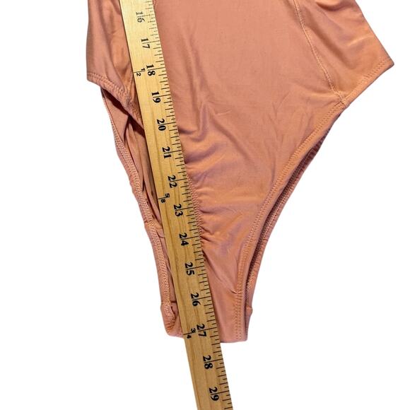 Free People We Are HAH Eyes on Top Bodysuit Nude Pink Size S NWT - Picture 4 of 6